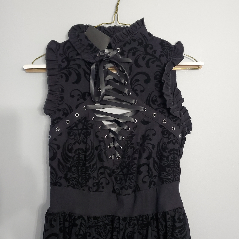 Killstar Bloodlust Party Dress Black Punk Whimsygoth Luxury Coquette Girl Sz M - Picture 2 of 16